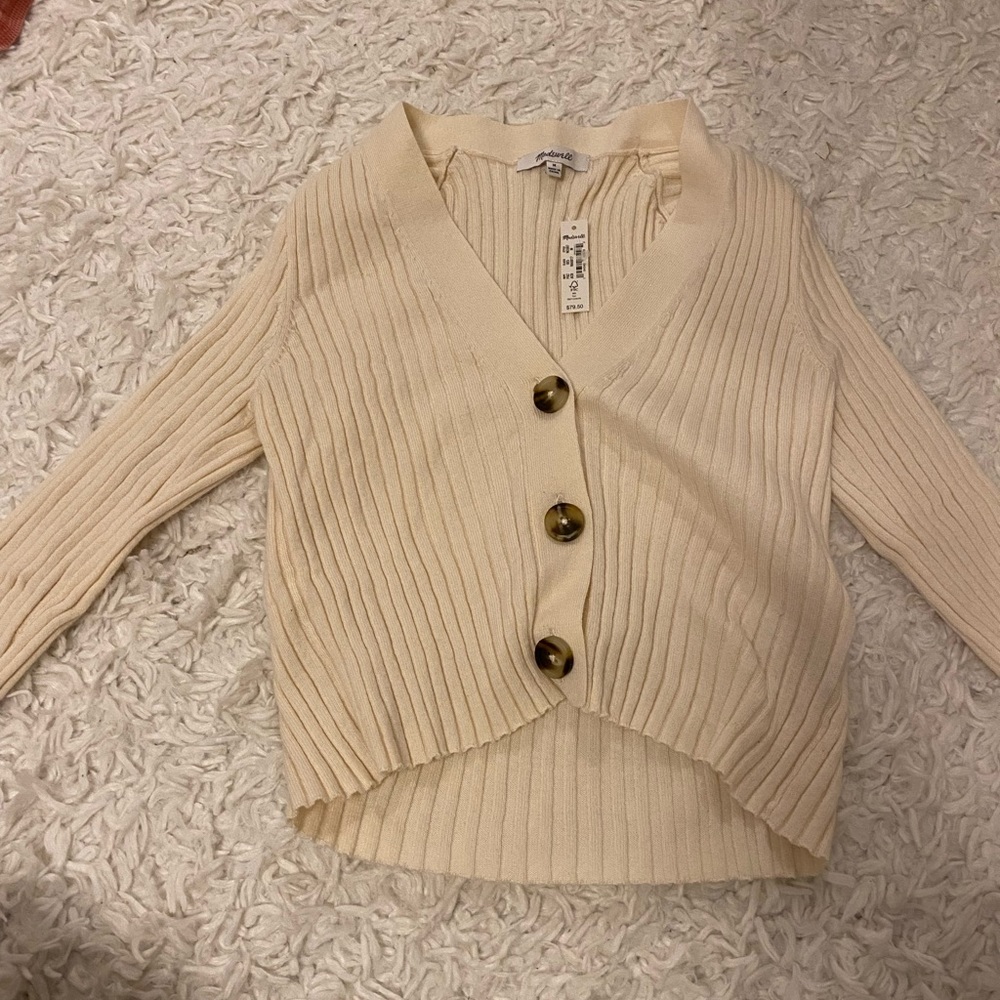 *New* Madewell Cream Button Up Sweater